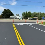 Parking lot painted signs